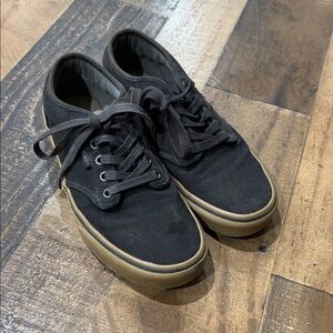Vans Men's Black and Tan Sneakers